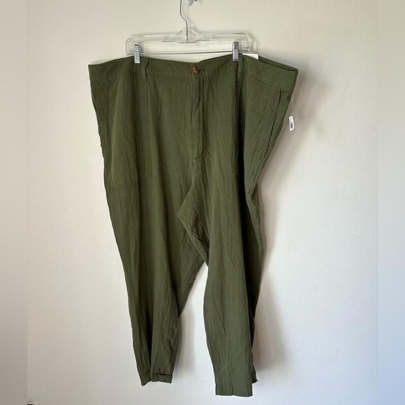 Old Navy High-Waisted Slouchy Cropped Tapered Gauze Casual Pants Plus Size 28 - Picture 2 of 4